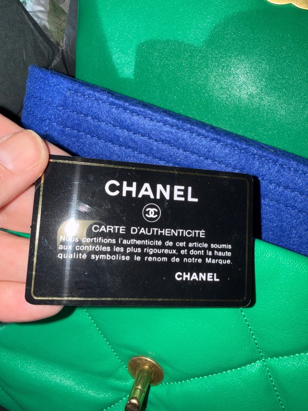 Chanel 19 Green Handbag size Large - Picture 12 of 13